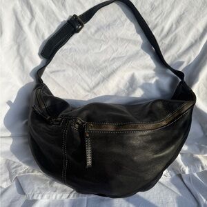Black Leather Shoulder Bag